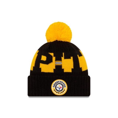 Sapca New Era Pittsburgh Steelers NFL Cold Weather Sport Knit Beanie - Negrii